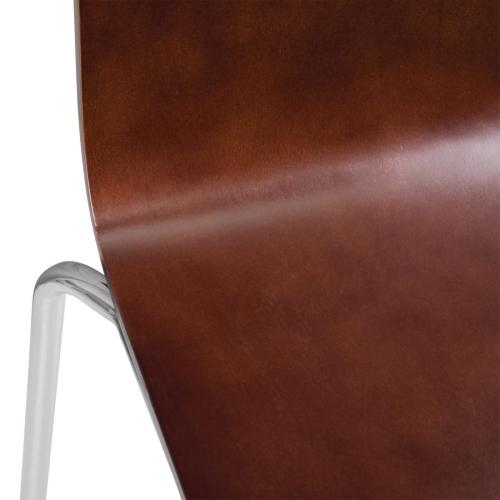 Bolero Square Back Side Chair Dark Chocolate Finish (Pack 4)