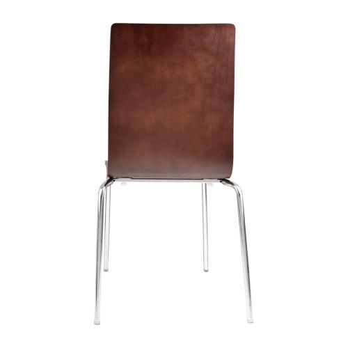 Bolero Square Back Side Chair Dark Chocolate Finish (Pack 4)