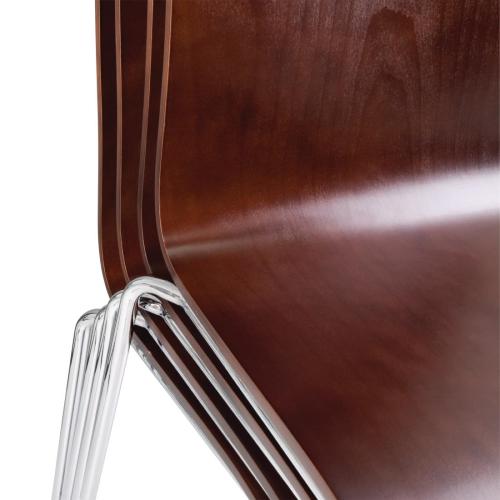 Bolero Square Back Side Chair Dark Chocolate Finish (Pack 4)