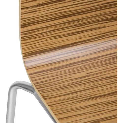Bolero Square Back Side Chair Zebrano (Pack 4)