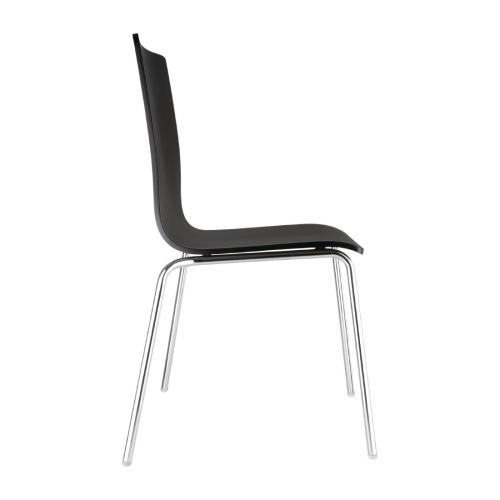 Bolero Square Back Side Chair Black (Pack 4)