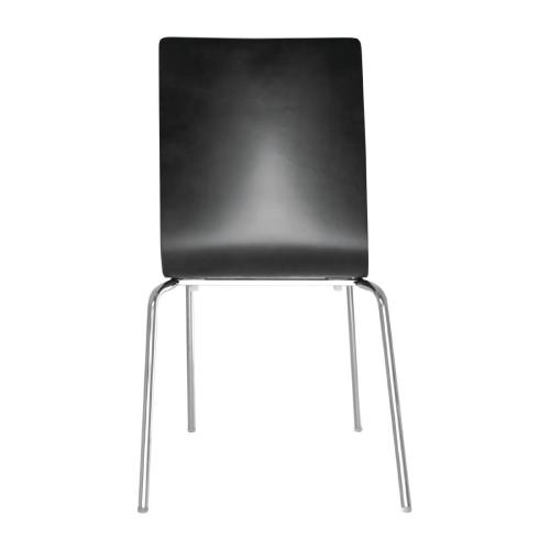 Bolero Square Back Side Chair Black (Pack 4)