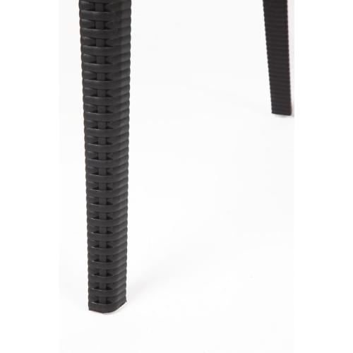 Bolero PP Rattan Wraparound Armchair Black (Pack 4)