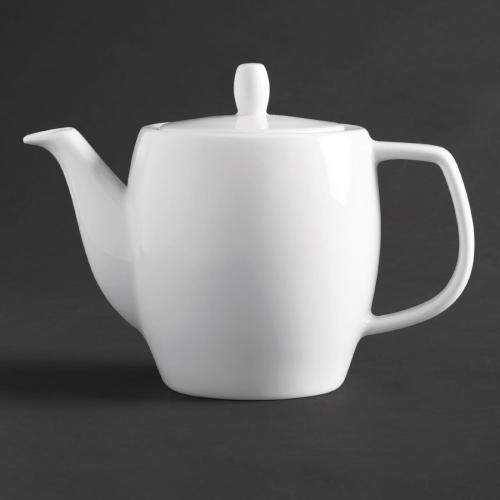 Royal Porcelain Classic Curved Tea Pot White - 450ml 15.8oz (Box 1)