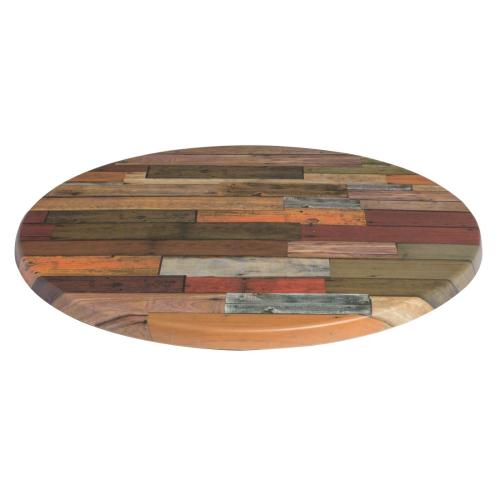 Werzalit Round Table Top Blanchas Red 266 - 600mm (B2B)