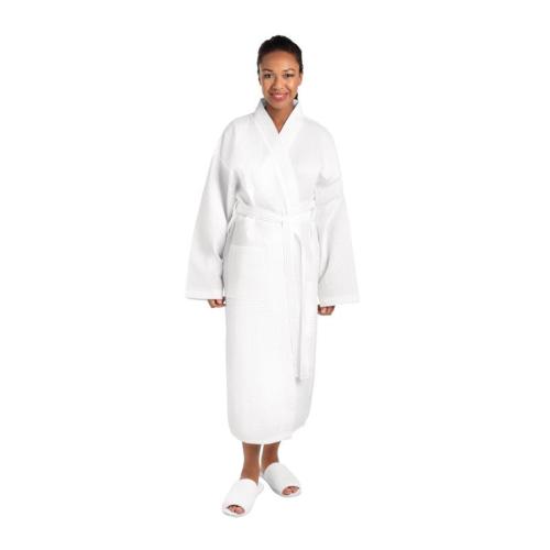 Essentials Honeycomb Bathrobes White - Large