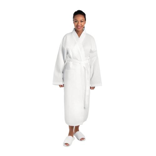 Essentials Honeycomb Bathrobes White - Large