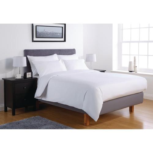 Comfort Percale Flat Sht White - Double 230x265cm