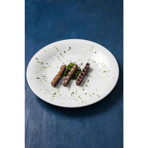 Royal Porcelain Maxadura Linear Embossed Plate - 230mm (Box 12)