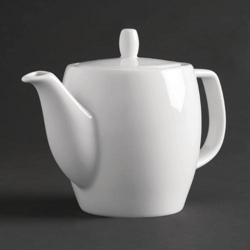 Royal Porcelain Classic Curved Tea Pot White - 450ml 15.8oz (Box 1)