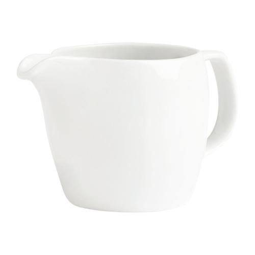 Royal Porcelain Classic Curved Milk Jug White - 95ml 3.4oz (Box 12)