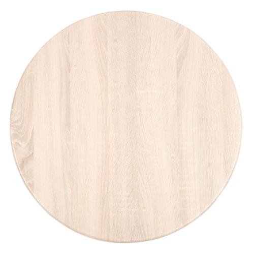 Bolero Round Table Top Whitewash - 600mm
