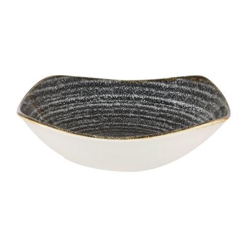 Churchill Studio Prints Homespun Charc Blck Squ Bwl207mm 8"33oz(Box12)(Direct)