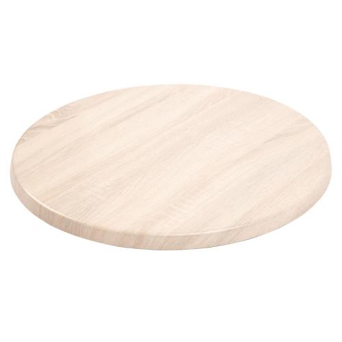 Bolero Table Top Whitewash Round - 800mm