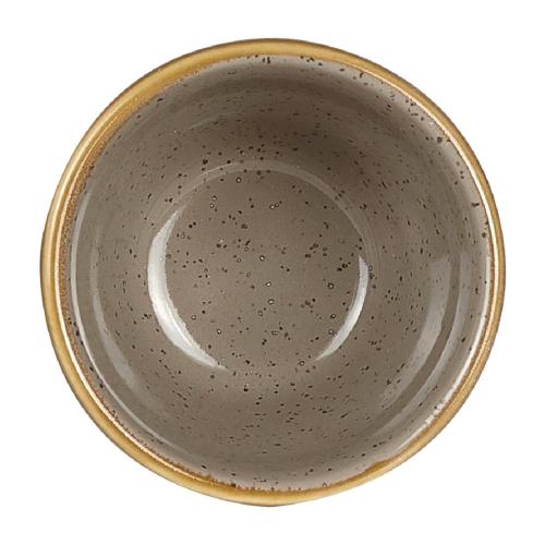 Churchill Stonecast Peppercorn Grey Ripple Dip Pot 59x50mm 2oz (Box 12) (Direct)