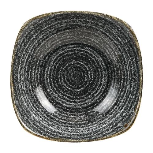 Churchill Studio Prints Homespun Charc Blck Squ Bwl207mm 8"33oz(Box12)(Direct)