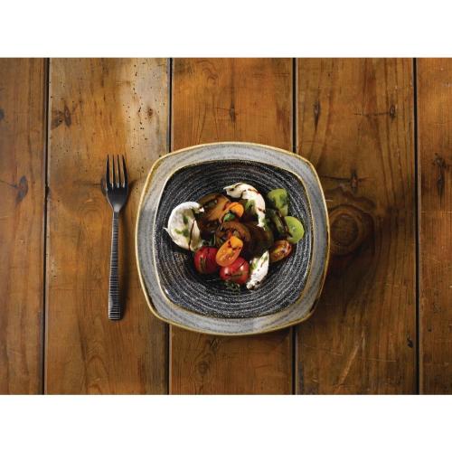 Churchill Studio Prints Homespun Charc Blck Squ Bwl207mm 8"33oz(Box12)(Direct)