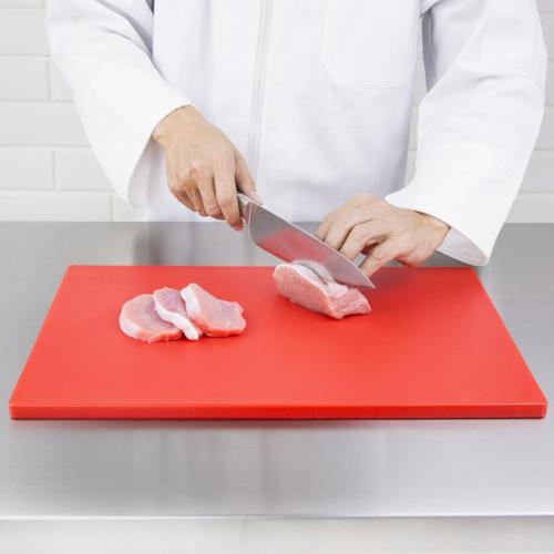 Hygiplas Low Density Chopping Board Red - 600x450x20mm