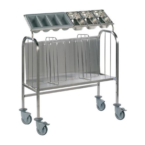 Matfer Bourgeat Heightened Trolley 200 Plates & Cutlery