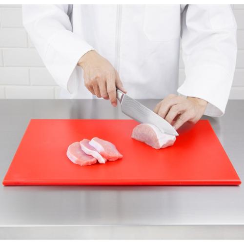 Hygiplas High Density Chopping Board Red - 450x300x12mm 17.75x12x0.5"