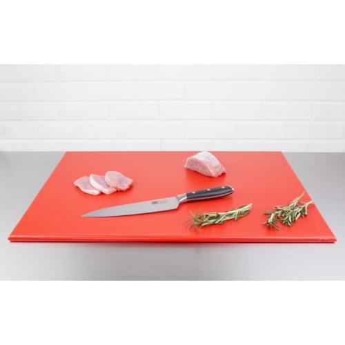 Hygiplas High Density Chopping Board Red - 600x450x12mm 23 1/2x17 3/4x1/2"