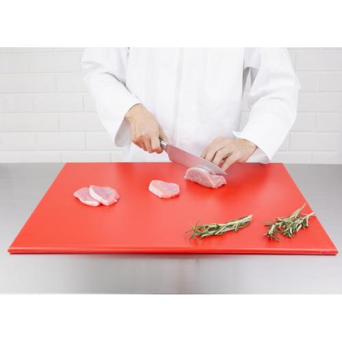 Hygiplas High Density Chopping Board Red - 600x450x12mm 23 1/2x17 3/4x1/2"