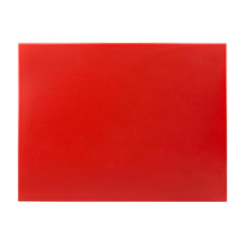 Hygiplas High Density Chopping Board Red - 600x450x12mm 23 1/2x17 3/4x1/2"