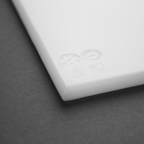 Hygiplas High Density Chopping Board White - 600x450x12mm 23.5x17.75x0.5"
