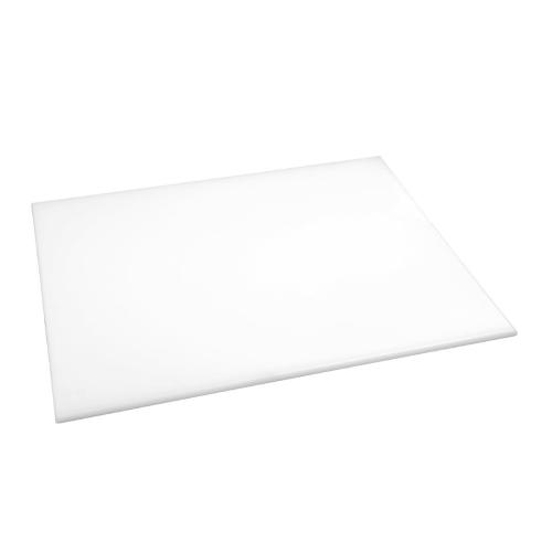 Hygiplas High Density Chopping Board White - 600x450x12mm 23.5x17.75x0.5"