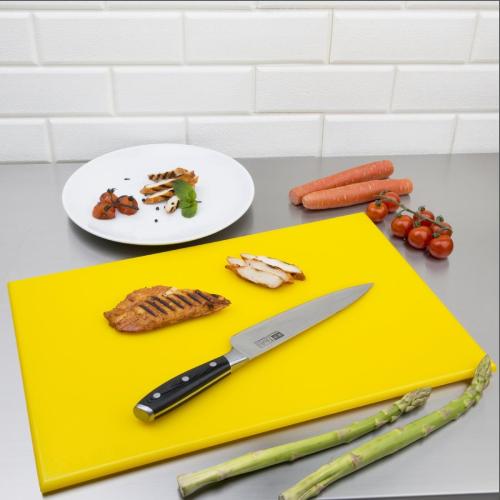 Hygiplas High Density Chopping Board Yellow - 450x300x12mm 17.75x12x0.5"