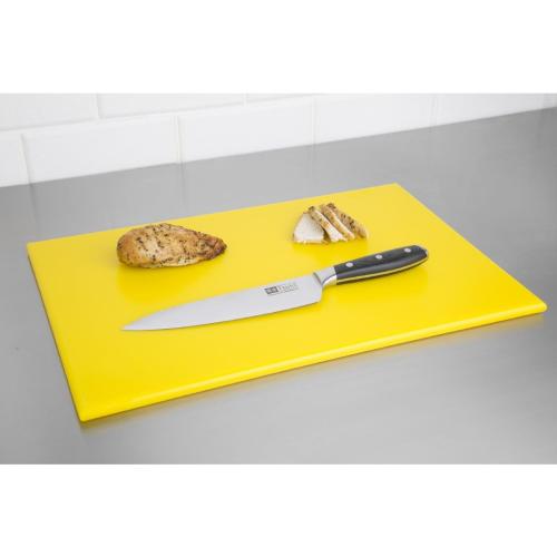 Hygiplas High Density Chopping Board Yellow - 450x300x12mm 17.75x12x0.5"