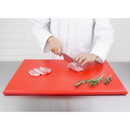 Hygiplas High Density Chopping Board Red - 24x18x1"