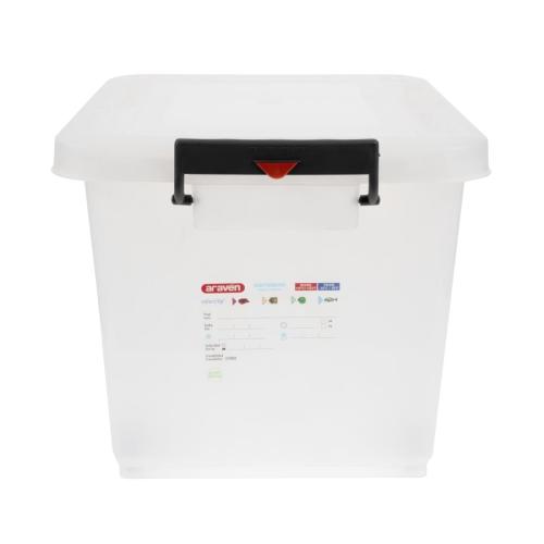 Araven Food Storage Box & Lid with Wheels & Colour Clips - 50Ltr 530x396x379mm