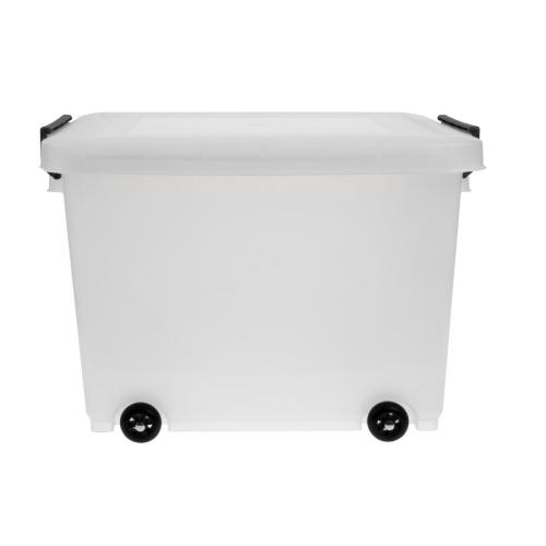 Araven Food Storage Box & Lid with Wheels & Colour Clips - 50Ltr 530x396x379mm