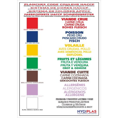 Hygiplas Colour Coded UK Wall Chart
