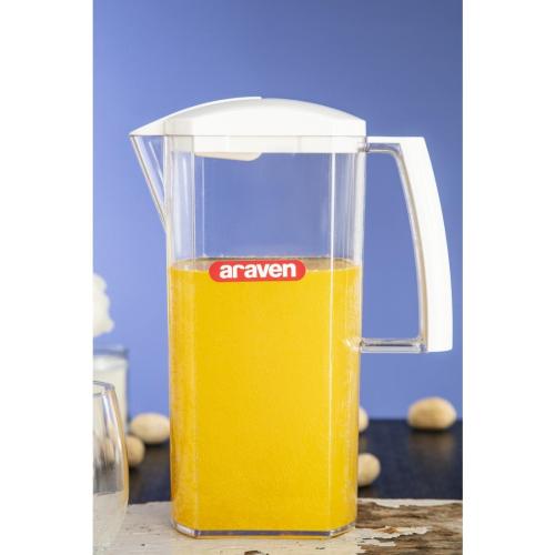 Araven White Service Jug with Lid - 2Ltr