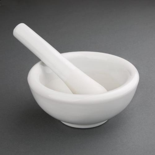 Vogue Porcelain Pestle & Mortar - 150mm 6"