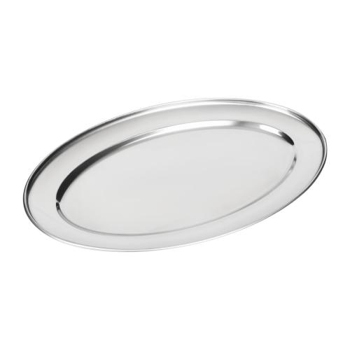 Olympia Oval Serving Tray St/St - 605mm 24"