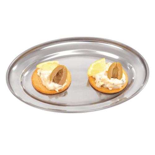 Olympia Oval Serving Tray St/St - 200mm 8"