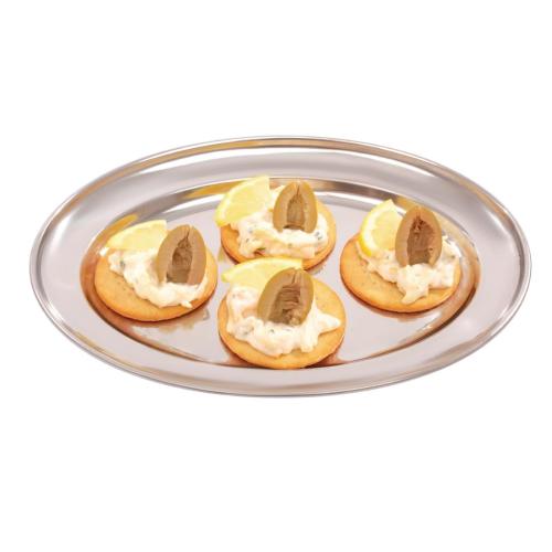 Olympia Oval Serving Tray St/St - 220mm 9"