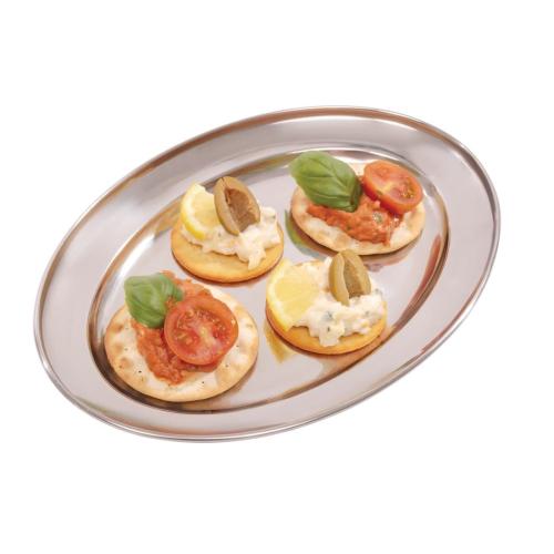 Olympia Oval Serving Tray St/St - 250mm 10"
