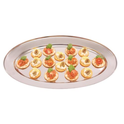 Olympia Oval Serving Tray St/St - 550mm 22"