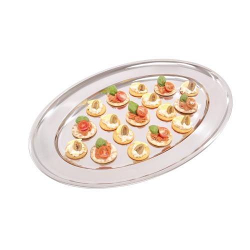 Olympia Oval Serving Tray St/St - 605mm 24"