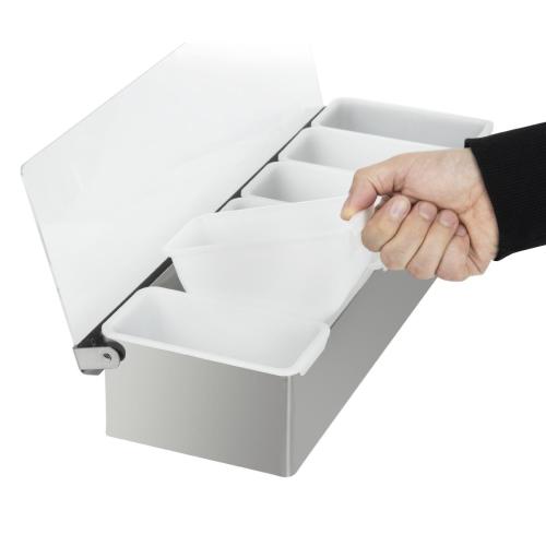 Olympia Condiment Box St/St - 6x 1pint