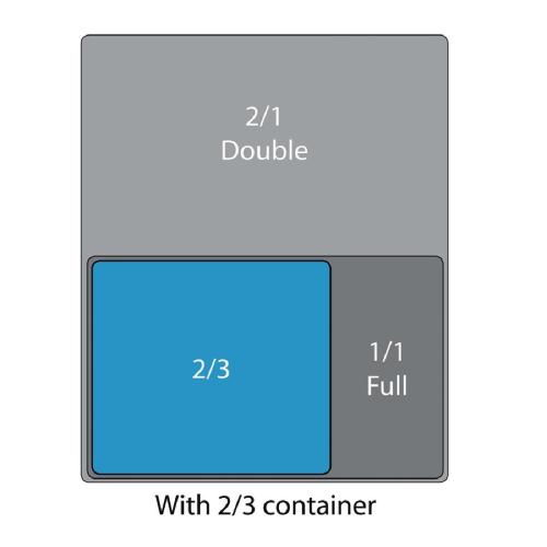Vogue St/St - GN 2/3 100mm
