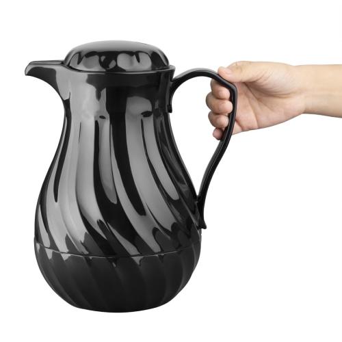 Connoisserve Insulated Swirl Jug Black - 1.8Ltr 64oz