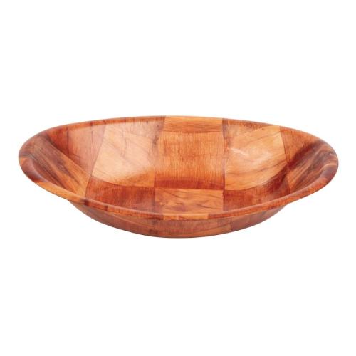 Olympia Oval Woven Wooden Bowl - 228x175mm