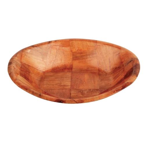 Olympia Oval Woven Wooden Bowl - 305x228mm
