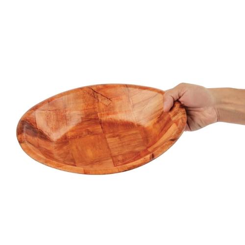 Olympia Oval Woven Wooden Bowl - 305x228mm
