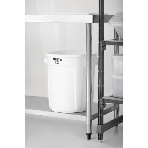 Rubbermaid Round Brute Container White - 37.9Ltr